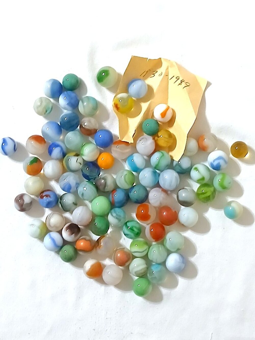 Vintage Glass Marble Lot 78 + Large Shooter Estate Collection Akro Peltier Style